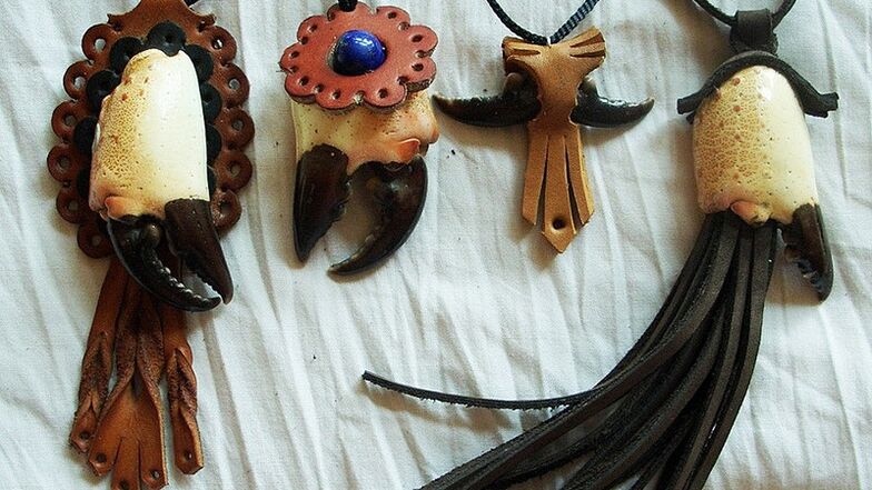 Amulets made of real leather for people at risk