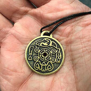 the amulet is in the palm of your hand
